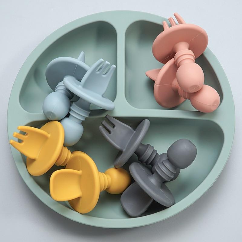 CuttieSpoon™ | Cuillère et fourchette pour bébé | Maman - Mum&kids